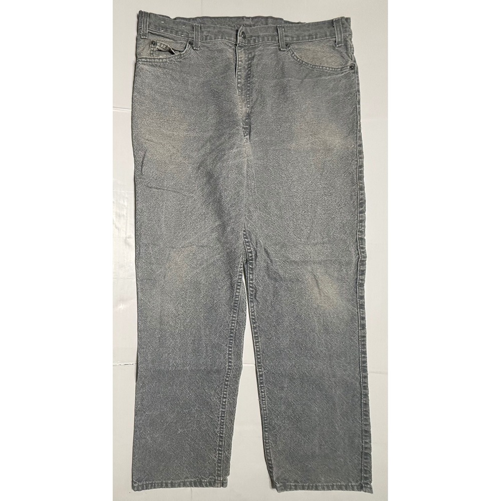 Vintage Levis Made in USA Gray Textured Denim Jeans Mens 40x30 Two Horse Brand